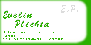 evelin plichta business card